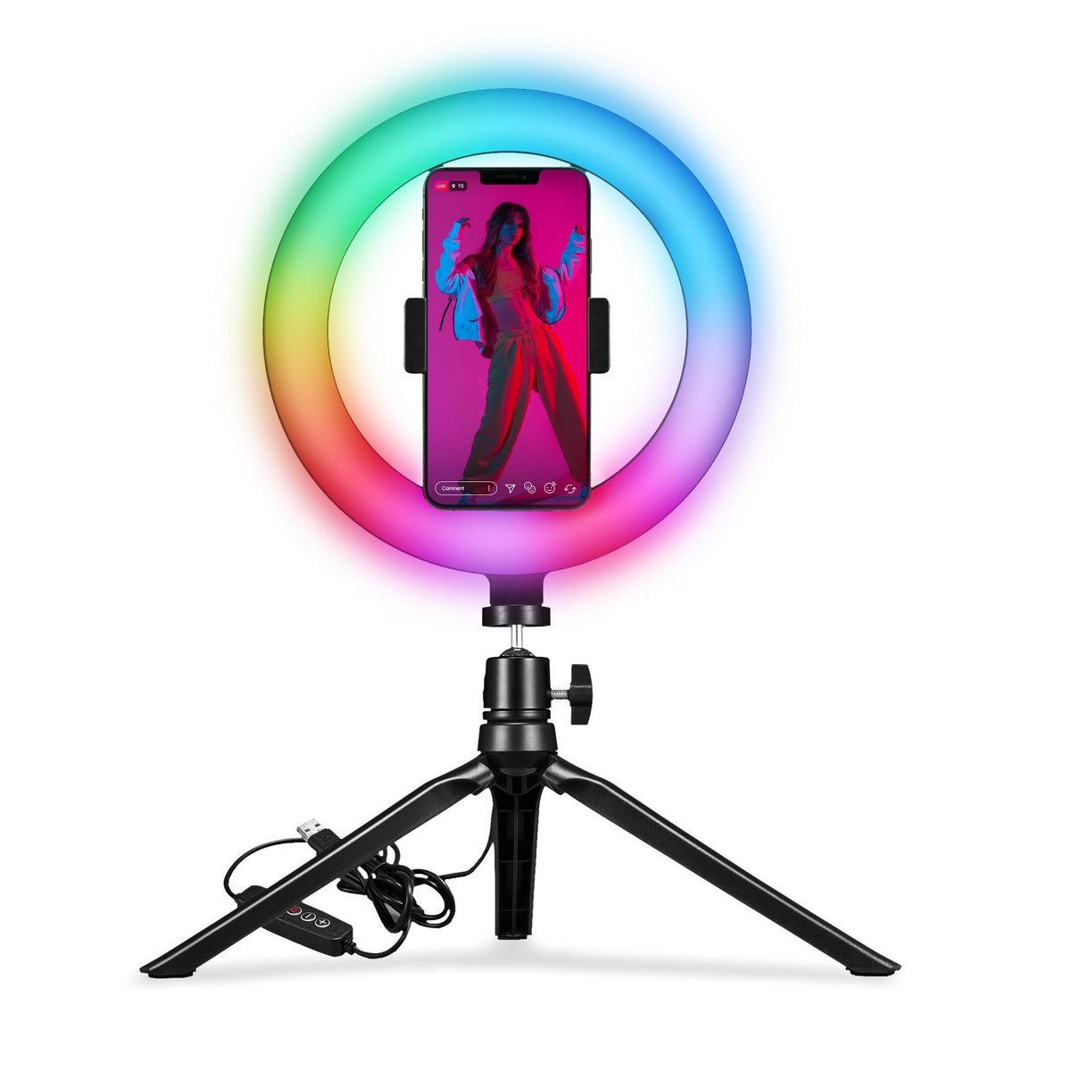 RING LIGHT RGB 8 BK