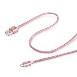 CABLE USB-MICRO TEXTIL ROSE GOLD