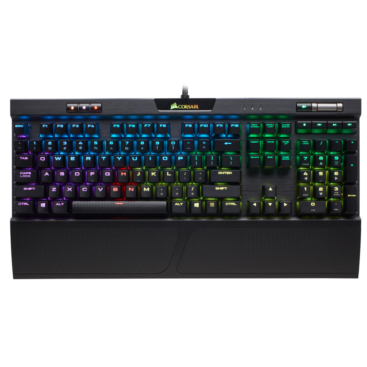 Teclado Corsair K70 RGB MK2 RGB LED Cherry MX Red PT (CH-9109010-EN)