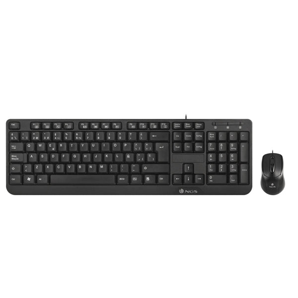 TECLADO Y RATÓN NGS MULTIMEDIA USB NEGRO