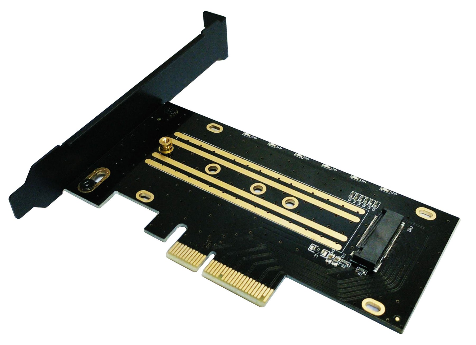 Adaptador Slot PCIe (x4/x8/x16) para SSD M.2 MVMe PCIe (2230/2242/2260/2280)