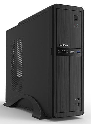 Caixa CoolBox Slim T300 Black USB 3.0 mATX c/fonte 300W 80P Bronze SFX