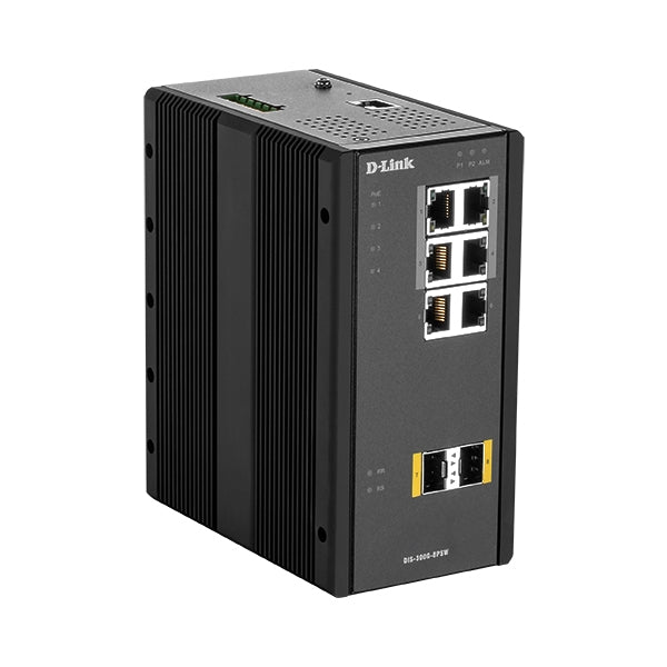 CONMUTADOR D-LINK L2 GESTIONADO INDUSTRIAL DIN-RAIL 6x10/100/1000 (4xPOE 120W)+ 4xSFP