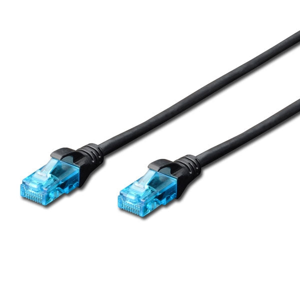 DIGITUS CHICOTE CAT5E UTP PVC 0.5MT PRETO