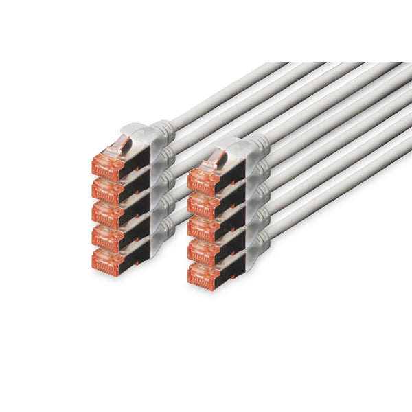 DIGITUS HARNESS CAT 6 S-FTP LSZH 0.5MT PACK 10 GRAY
