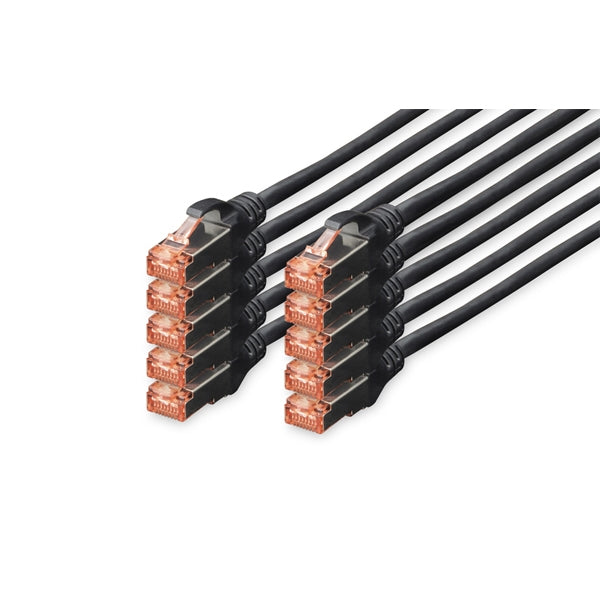ARNES DIGITUS CAT 6 S-FTP LSZH 1MT PACK 10 NEGRO