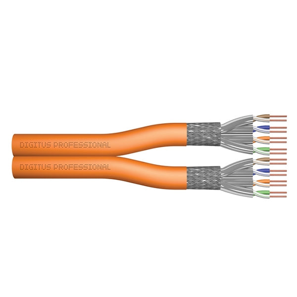 CABLE DE RED DOBLE DIGITUS COIL S-FTP CAT7 1200MHz DCA 100MT