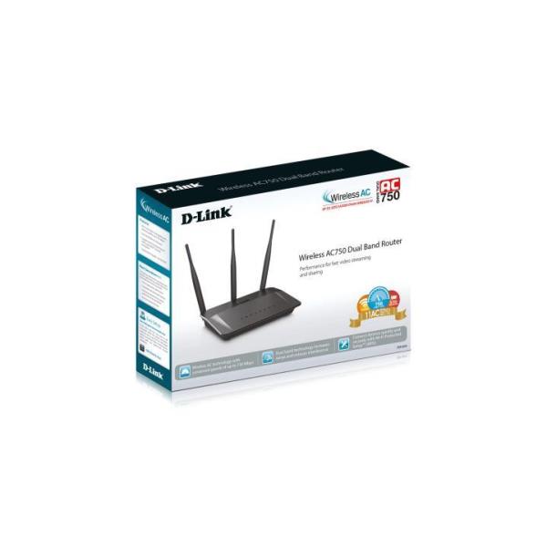 ROUTER D-LINK INALÁMBRICO AC750 4x10/100 DOBLE BANDA WPS(MIMO)