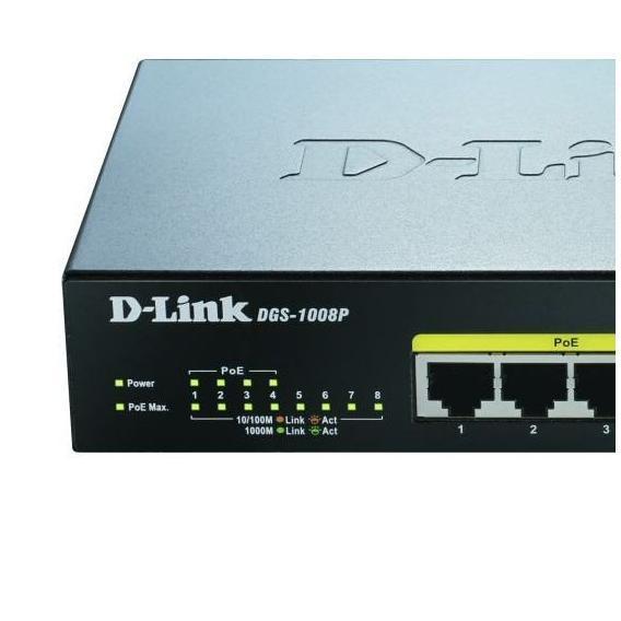 D-LINK SWITCH 8x10/100/1000 GIGABIT (4xPOE) 68W #PROMO #BLACK FRIDAY