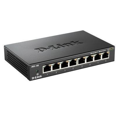 D-LINK SWITCH 8x10/100/1000(HAL/FULL DUPLEX)DESKTOP