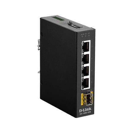 D-LINK SWITCH INDUSTRIAL DIN-RAIL 4x10/100/1000 + 1xSFP WITHOUT MANAGEMENT
