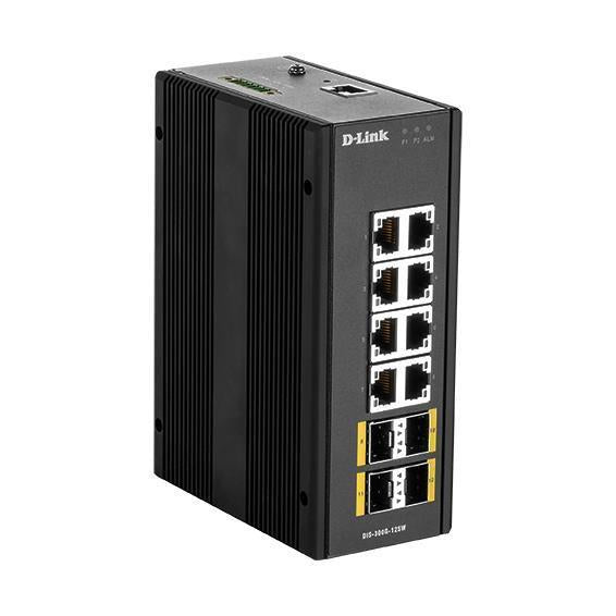 D-LINK SWITCH L2 MANAGED INDUSTRIAL DIN-RAIL 8x10/100/1000 + 4xSFP