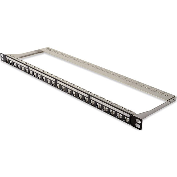 DIGITUS PATCH PANEL MODULAR 19 24P 0,5U KEYSTONE VAZIO PRETO