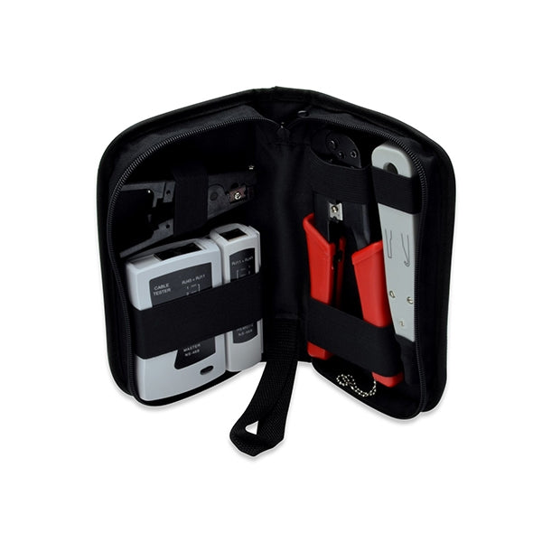KIT DE HERRAMIENTAS DIGITUS CON ALICATES LAN TESTER Y HERRAMIENTA DE IMPACTO