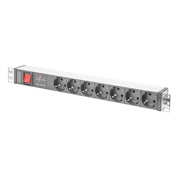 TOMAS DIGITUS REGUA 19 7xSCHUKO 16A 4000W CABLE 2MT PROTECCION INT