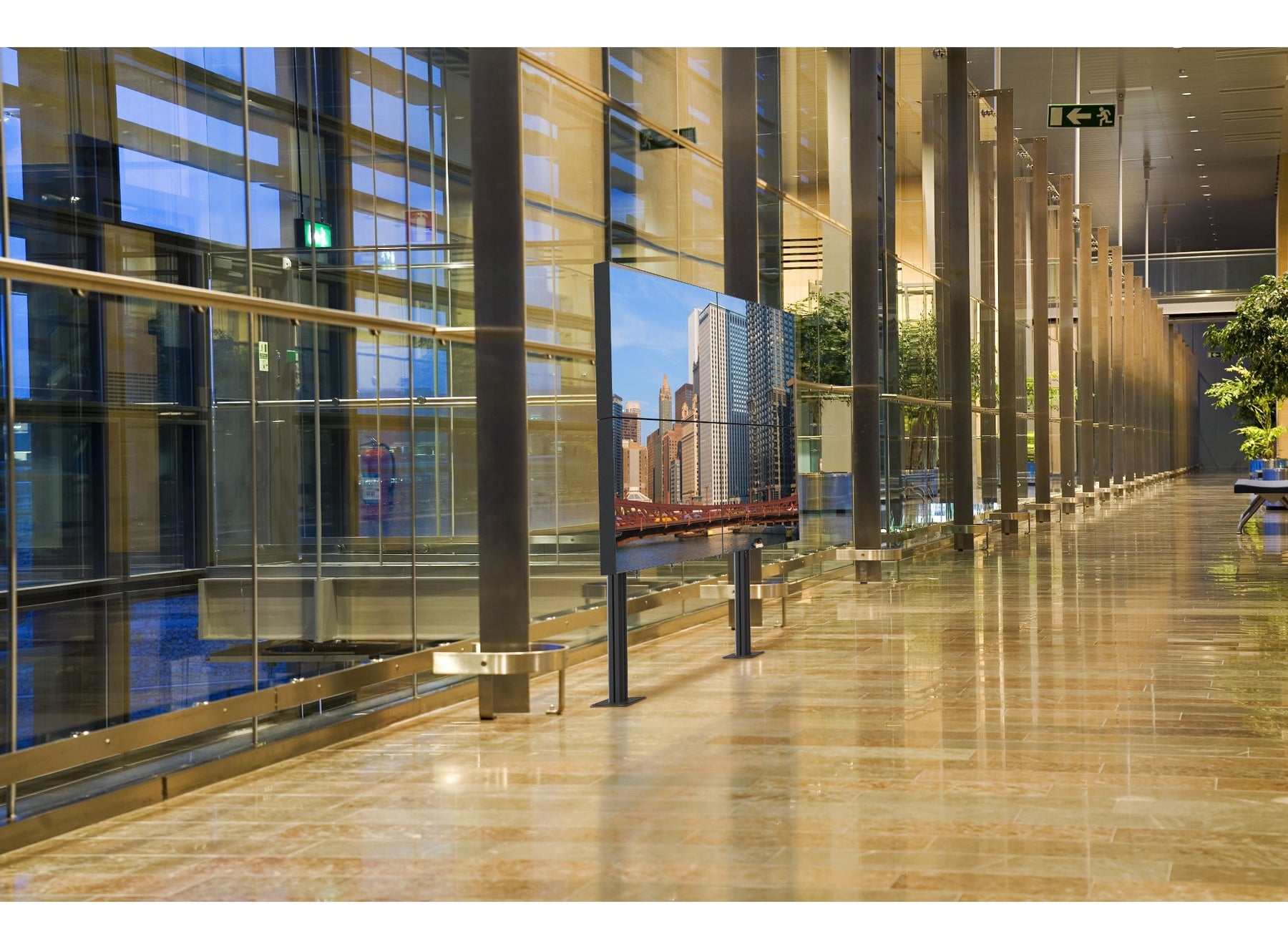 Peerless-AV Modular Video Wall Pedestal DS-S560-2X2 - Platform - for 4 LCD / Plasma Panels - Aluminum - Non-Gloss Black Coating - Screen Size: 46"-60" - Cement Board Mountable