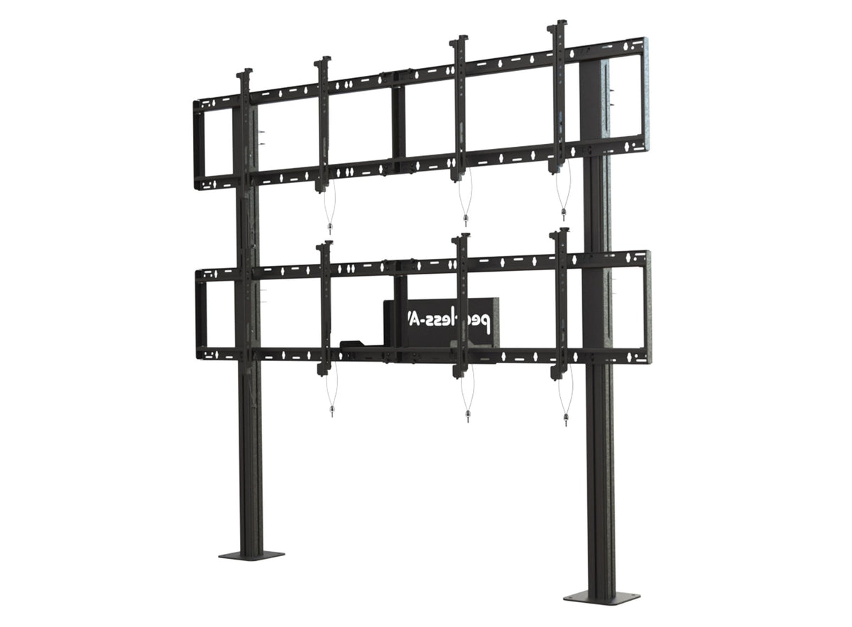 Peerless-AV Modular Video Wall Pedestal DS-S560-2X2 - Plataforma - para 4 LCD / painéis de plasma - alumínio - revestimento preto sem brilho - tamanho de tela: 46"-60" - montável em placa de cimento