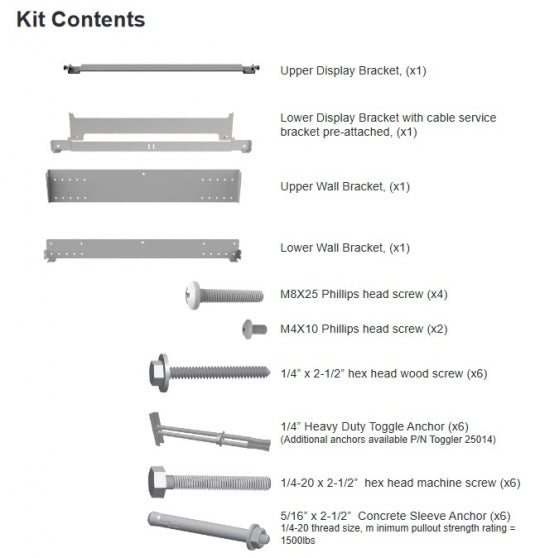 KIT WALLMOUNT 6553L WALL
