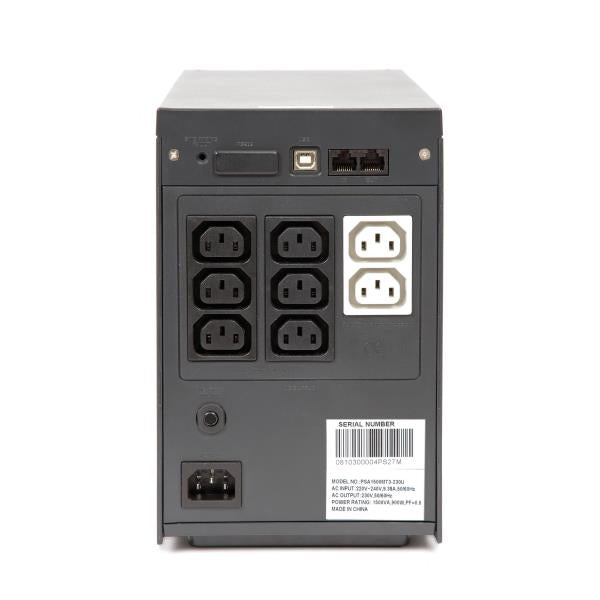 Liebert PSA 1500MT - UPS - AC 230 V - 900 Watt - 1500 VA - 1 fase - 9 Ah - USB - conectores de salida: 8 - PFC - negro