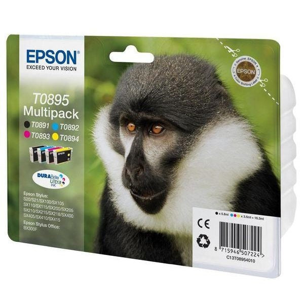EPSON TINTEIRO PACK 4 CORES M T0891/2/3/4 C/SEGURANÇA