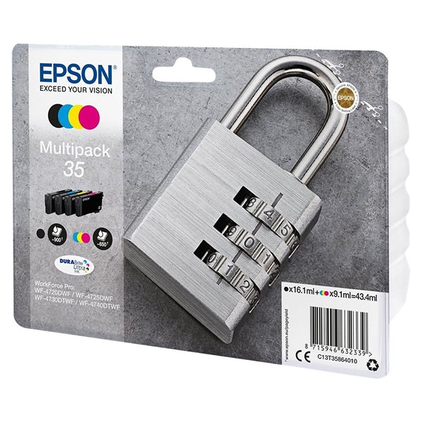 EPSON TINTEIRO PACK 4 CORES 35 PRO WF-4710DTWF/WF-4725DWF/WF-4720DWF