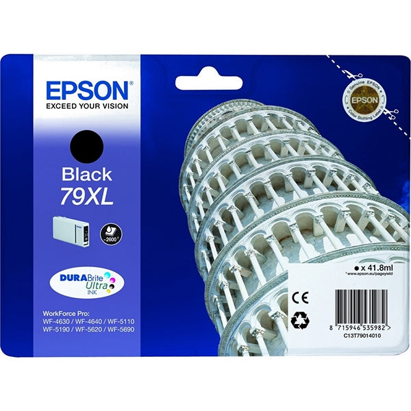 EPSON INK CARTRIDGE BLACK XL 2600p WF-5620DWF/4630DWF/4640DTWF/5110DW/5690DWF/5190DW