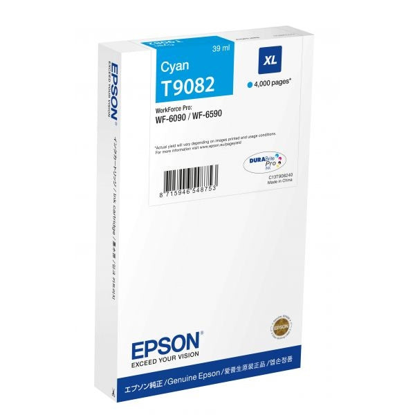 EPSON INK CARTRIDGE BLUE XL T9082 WF-6090/6590