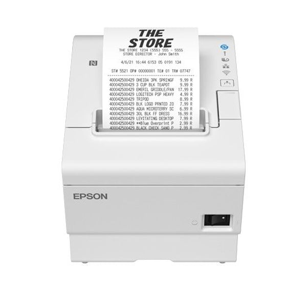 EPSON TM-T88VII (111) USB ETHERNET PS SERIES WHITE WITH FONT
