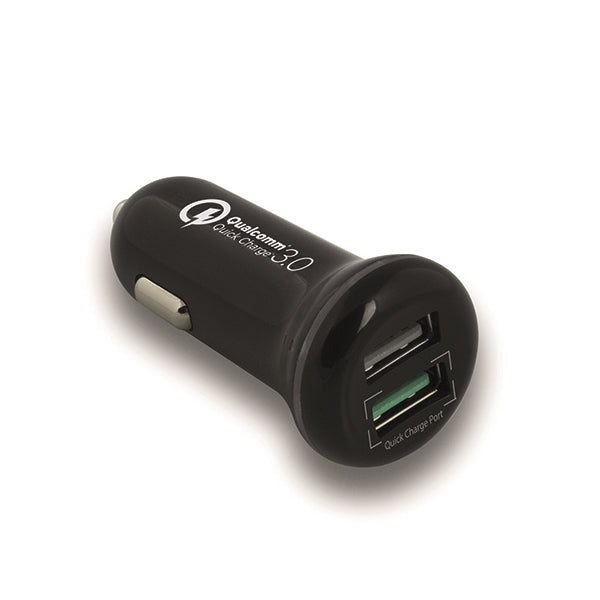 EWENT CARREGADOR USB 3.0 QUALCOMM 2 PORT 5A 25W BLACK