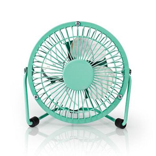 VENTILADOR DE MESA NEDIS ALIMENTADO POR USB DIÁMETRO 100MM 3W 1-VELOCIDAD TURQUESA