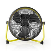 NEDIS FLOOR FAN 300 MM 3-SPEED TILTABLE BLACK YELLOW