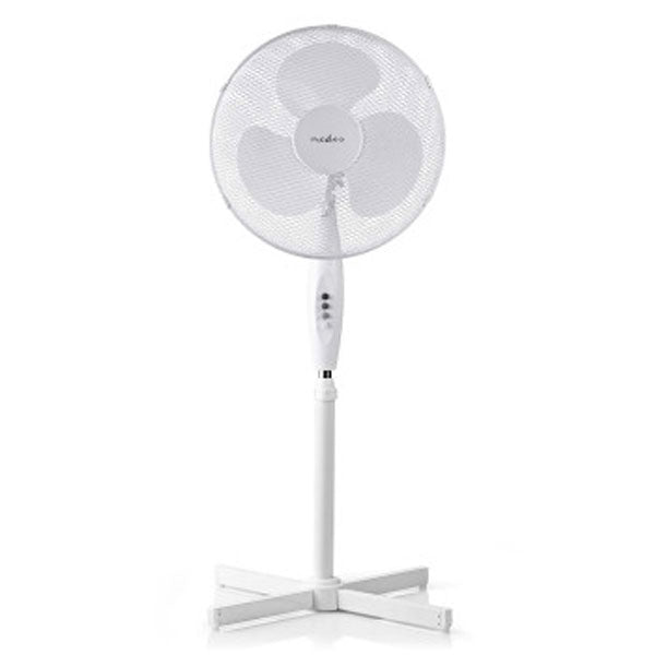 NEDIS STAND FAN DIAMETER 400 MM 3-SPEED OSCILLATION 45 W ADJUSTABLE HEIGHT WHITE