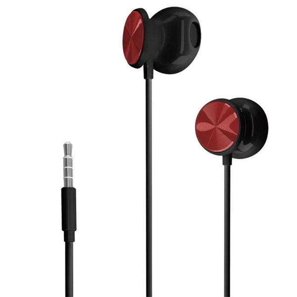 HP EARPHONES DHH-1112 JACK 3.5 RED & BLACK