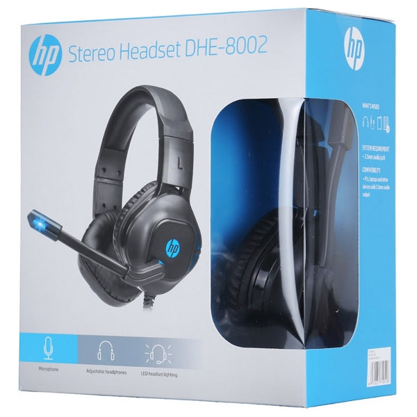 HP HEADSET GAMING DHE-8002 STEREO RGB JACKS 3.5/ USB #PROMO CHRISTMAS#