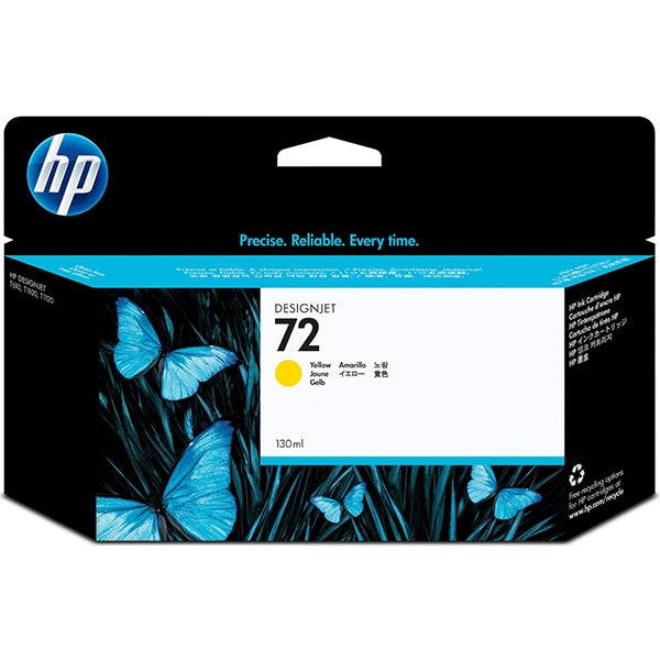 HP DESIGNJET INK CARTRIDGE YELLOW 72 130ML