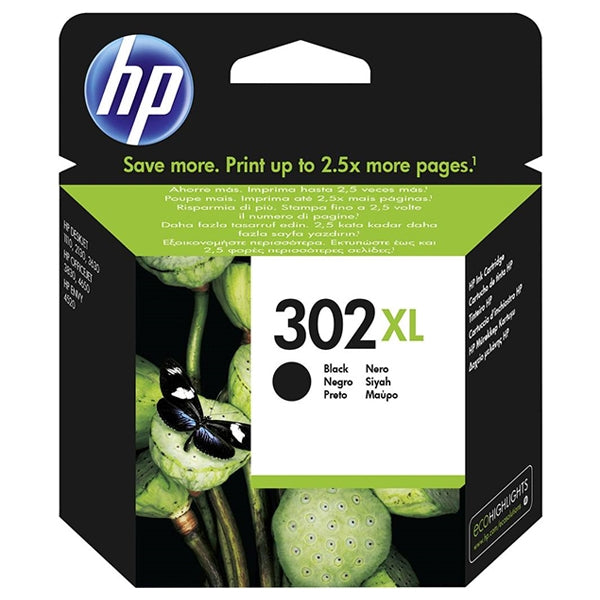 HP TINTEIRO ALTO RENDIMENTO PRETO 302XL