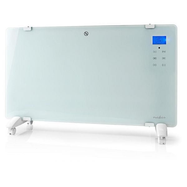 NEDIS CONVECTOR C\THERMOSTAT GLASS PANEL 1000W / 2000W WHITE