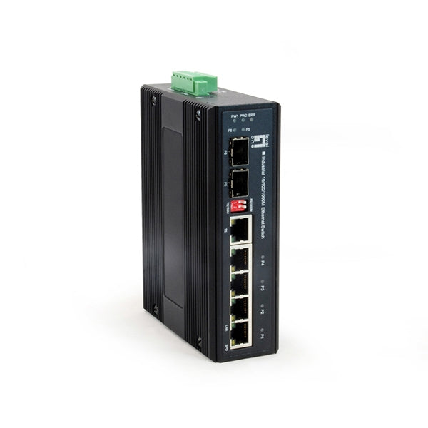 LEVELONE SWITCH 4 PORTAS GIGABIT INDUSTRIAL 2 POE 1X GIGABIT SFP 1X GIGABIT RJ45