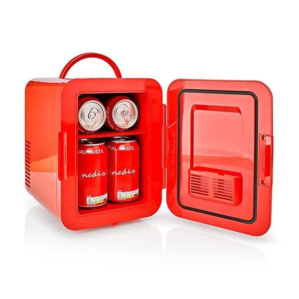 NEDIS MINI NEVERA PORTÁTIL CAPACIDAD 4L / AC 100-240 V / 12 V / ROJO