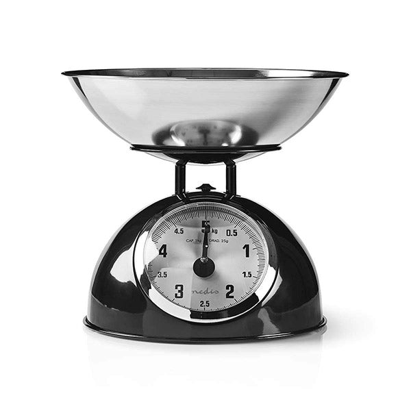 NEDIS BALANÇA RETRO KITCHEN SCALES ANALOGUE METAL BLACK