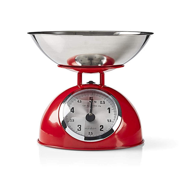 NEDIS SCALE RETRO ANALOGUE METAL RED