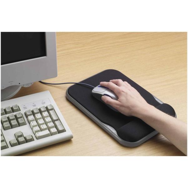 Kensington Sports Contour Gel Mouse Wrist Pad - Mouse Pad con reposamuñecas - Negro