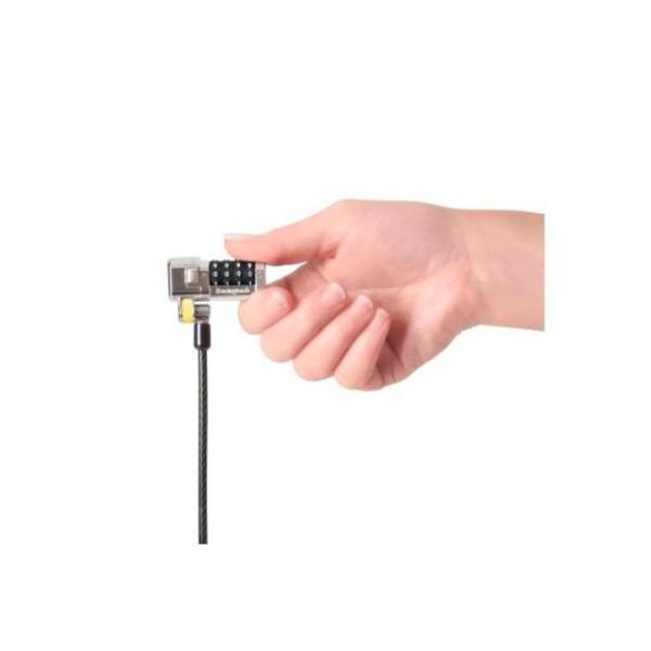 Kensington Candado con combinación ClickSafe para portátiles - Candado con cable de seguridad - Negro - 1,5 m