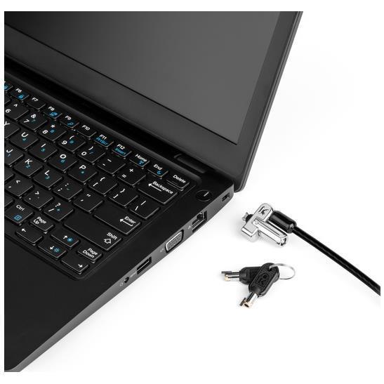 Kensington N17 Candado con llave para portátiles con ranuras en forma de cuña - Candado con cable de seguridad - 1,83 m