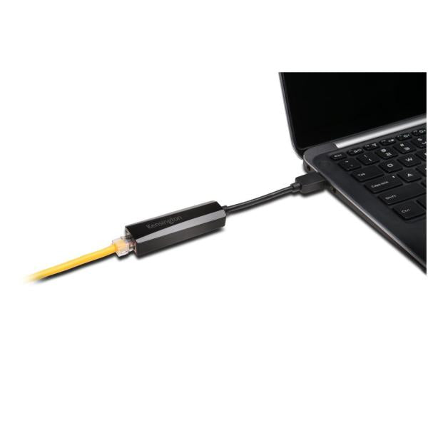 Kensington UA0000E - Network Adapter - USB 3.0 - Gigabit Ethernet x 1 - Black