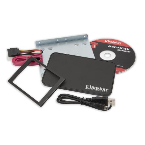 Kit de instalación de SSD Kingston - Gabinete de almacenamiento - 2.5" - SATA 3Gb/s - USB 2.0