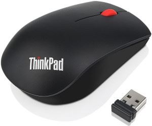 Ratón inalámbrico Lenovo ThinkPad Essential - Ratón - láser - 3 botones - inalámbrico - 2,4 GHz - Receptor inalámbrico USB - para ThinkCentre M80s Gen 3, M90a Gen 3, M90a Pro Gen 3, M90q Gen 2, M90t Gen 3, V15 IML