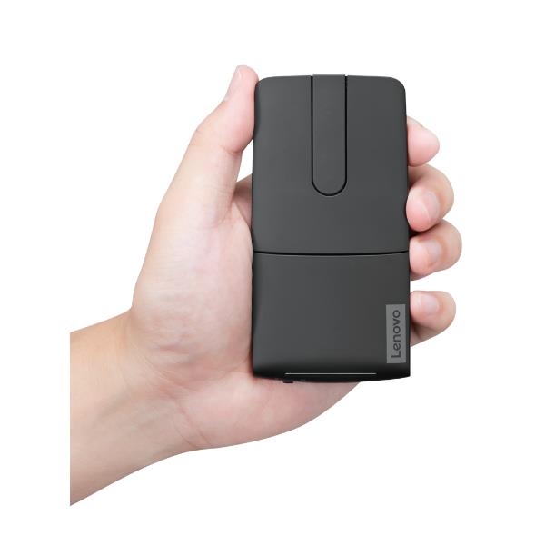 Lenovo ThinkPad X1 Presenter Mouse - Mouse - right- and left-handed - laser - 3 buttons - wireless - 2.4GHz, Bluetooth 5.0 - USB wireless receiver - black - for ThinkCentre M70t Gen 3, M90q Gen 2, ThinkPad E14 Gen 4, T14s Gen 3, Yoga Slim 7 Pro 14