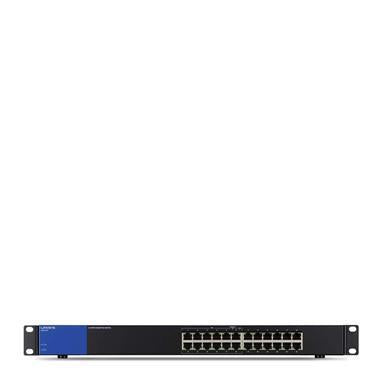 Linksys Business LGS124P - Switch - unmanaged - 12 x 10/100/1000 (PoE+) + 12 x 10/100/1000 - rail mountable - PoE+ (120 W) - AC 100/230 V