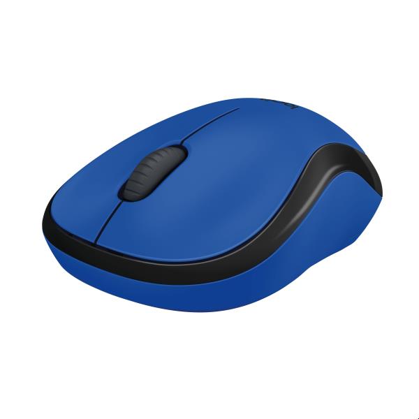 Logitech M220 Silent - Mouse - optical - 3 buttons - wireless - 2.4 GHz - USB wireless receiver - blue